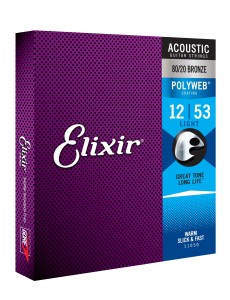 Przejdź do produktu Struny do gitary akustycznej ELIXIR POLYWEB 80/20 Bronze 12-53