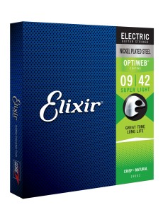 Przejdź do produktu Struny do gitary elektrycznej ELIXIR OPTIWEB 09-42
