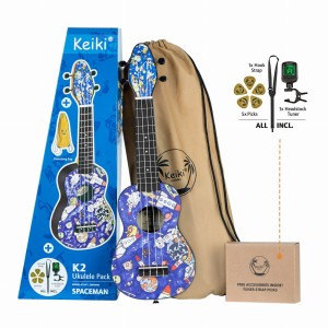 Przejdź do produktu Ukulele sopranowe + akcesoria K2-SP "SPACEMAN"
