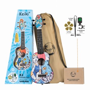 Przejdź do produktu Ukulele sopranowe + akcesoria K2-SR "SAMURAI"