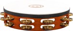 TAH2B-AB Traditional Goat-Skin Wood Tambourines, Brass Jingles
