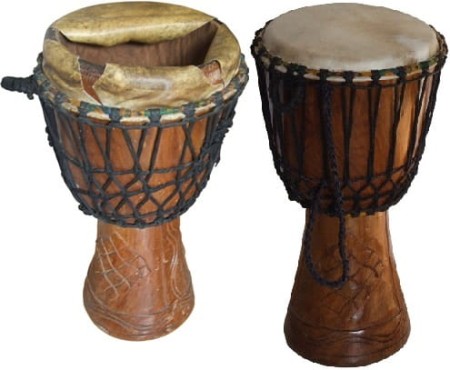 Uszkodzony afrykański djembe - naprawa.jpg